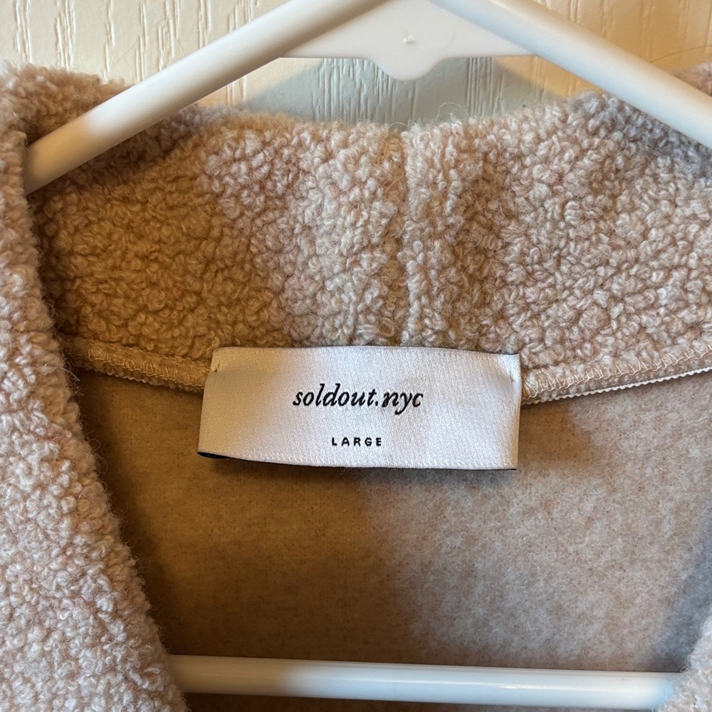 Soldout.nyc Yay to Boucle Wool Blend Almond Color Jacket - Picture 2 of 7